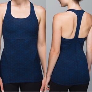 Lululemon Power Up Tank II Sashico Star Blue Size 4